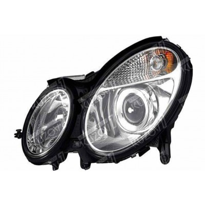 Передняя фара (левая) Xenon, DEPO для Mercedes E (W211) 2002-2006 - фото
